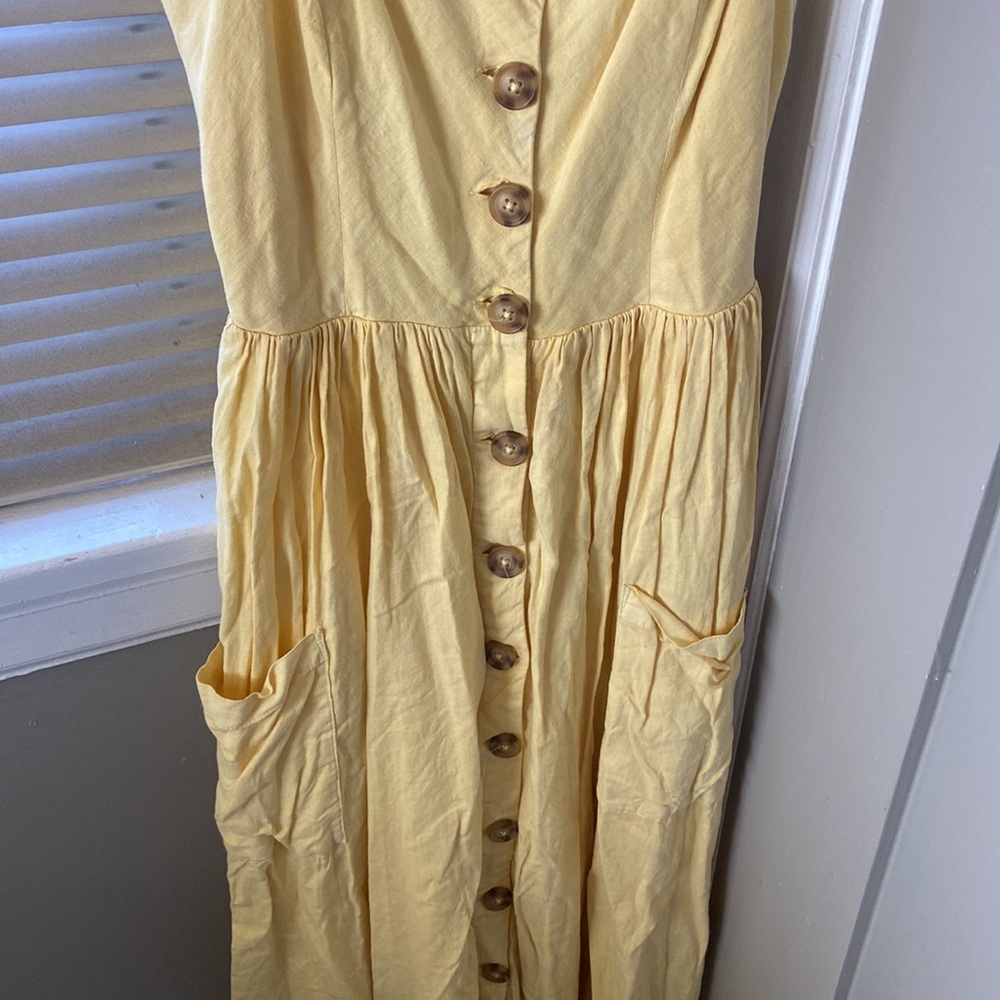 UO yellow button up dress - Picture 4 of 9